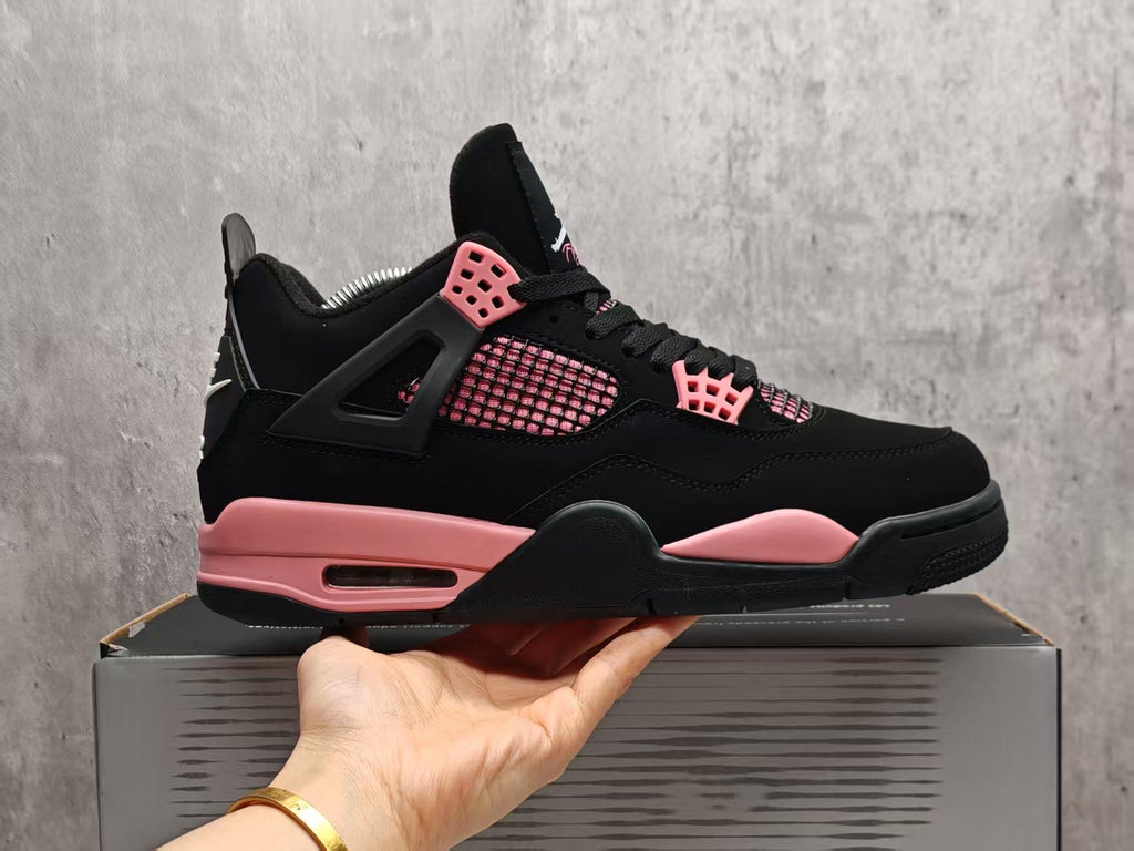 AJ4 Black & Pink Sneakers