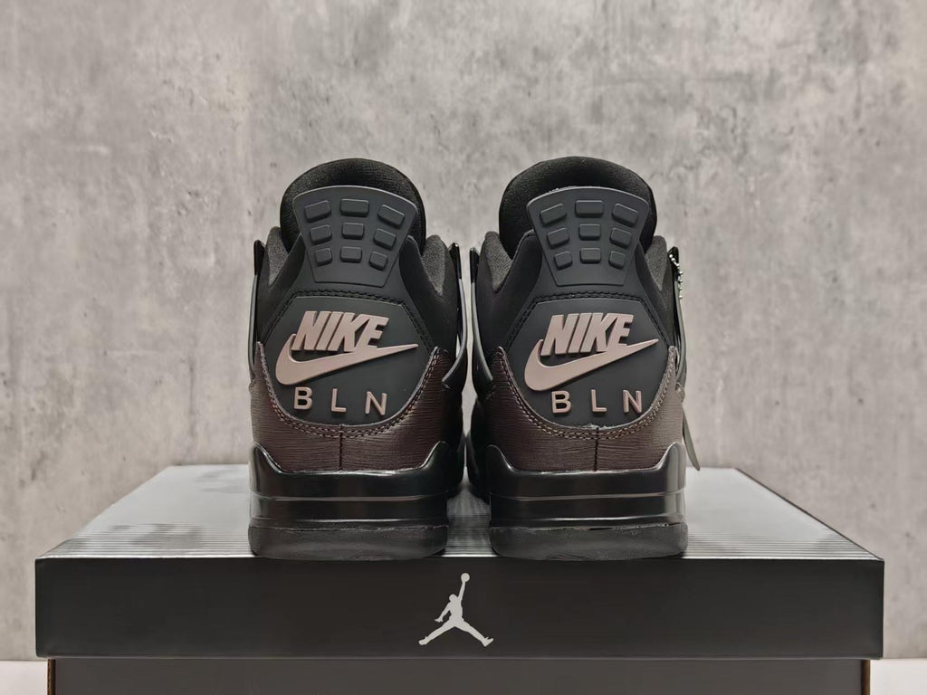 AJ4 Berlin Black & Textured Grey Sneakers