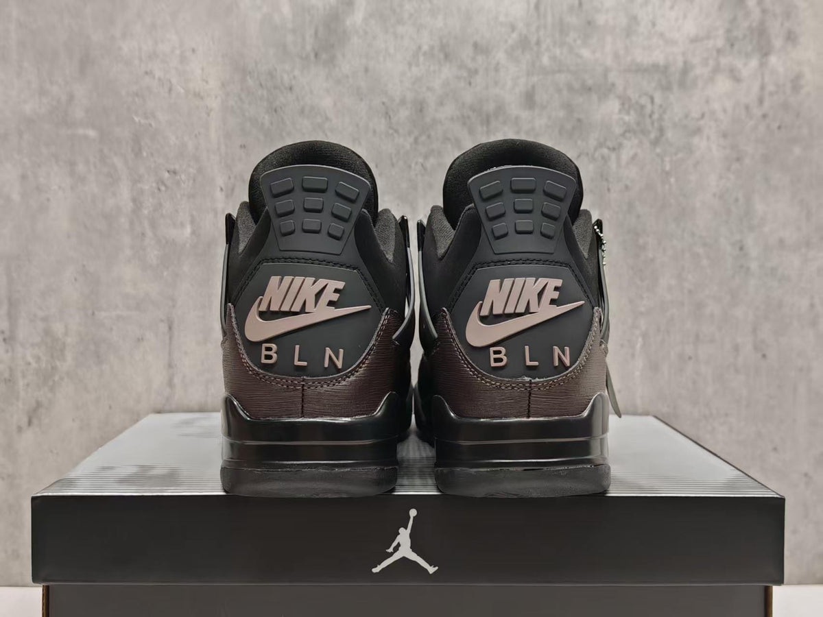 AJ4 Berlin Black & Textured Grey Sneakers
