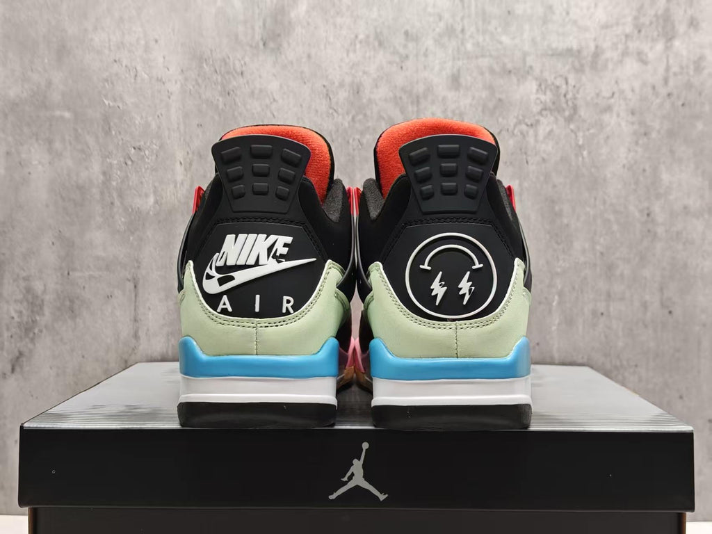 AJ4 Multicolor Color-Block Sneakers