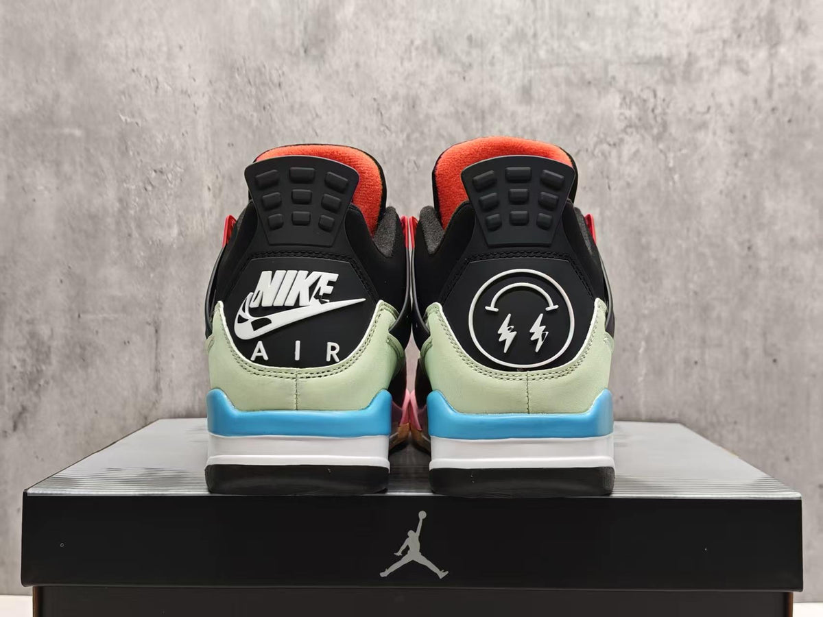 AJ4 Multicolor Color-Block Sneakers