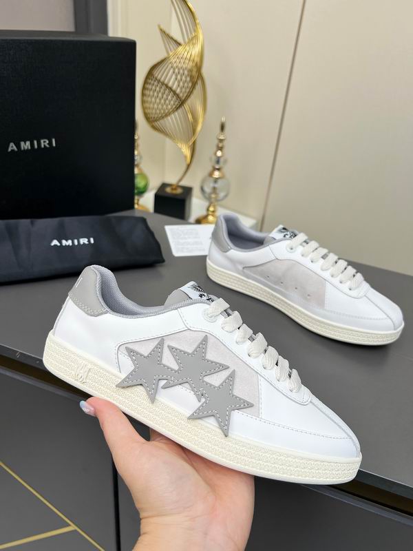 AMIRI White & Grey Triple-Star Low-Top Sneakers