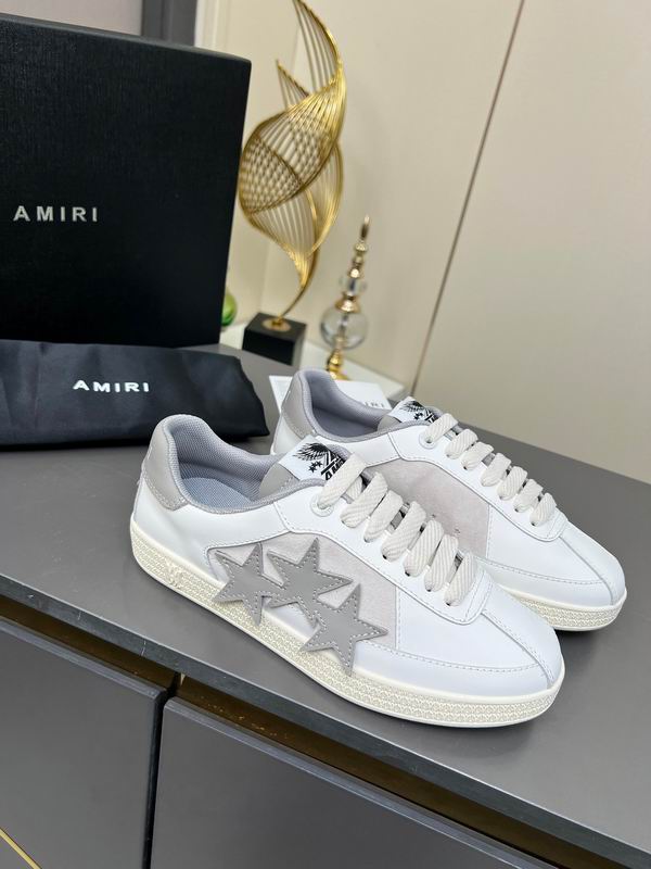 AMIRI White & Grey Triple-Star Low-Top Sneakers