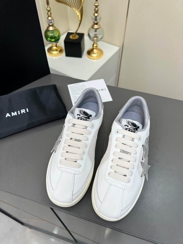 AMIRI White & Grey Triple-Star Low-Top Sneakers