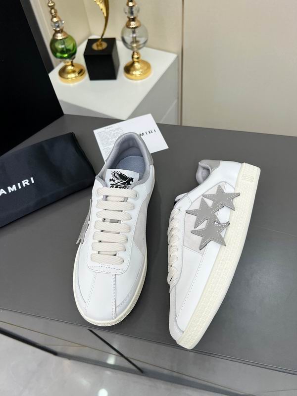 AMIRI White & Grey Triple-Star Low-Top Sneakers