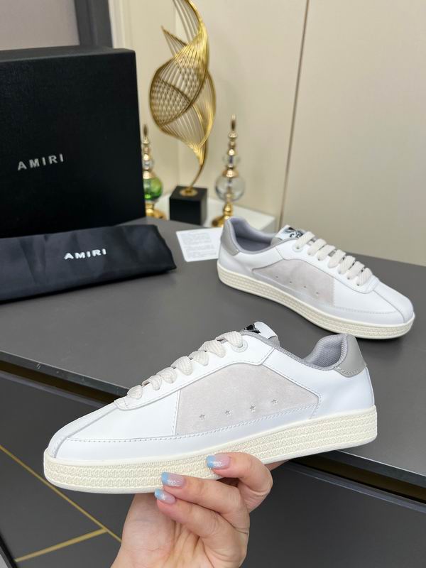 AMIRI White & Grey Triple-Star Low-Top Sneakers