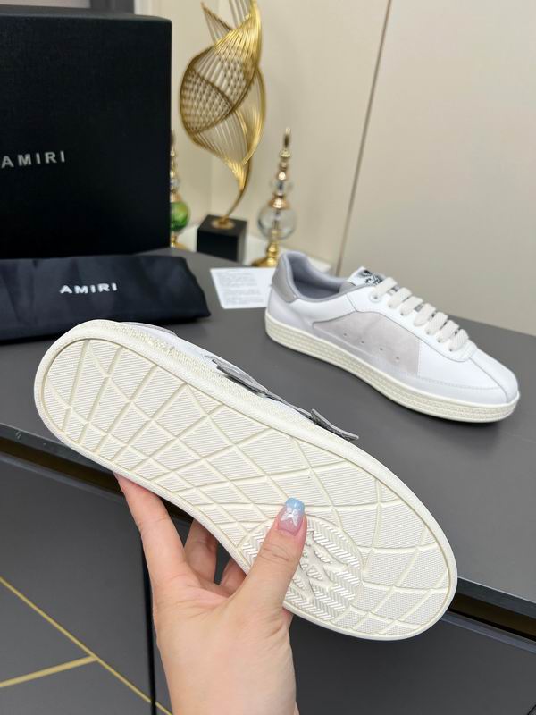 AMIRI White & Grey Triple-Star Low-Top Sneakers
