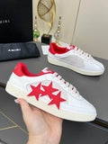 AMIRI White & Red Triple-Star Low-Top Sneakers