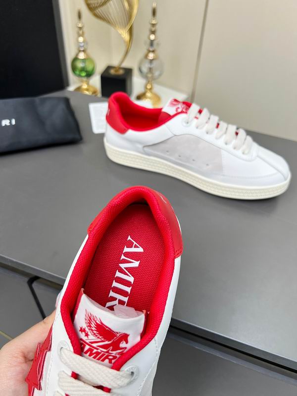 AMIRI White & Red Triple-Star Low-Top Sneakers