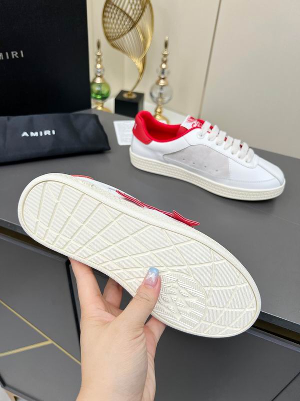 AMIRI White & Red Triple-Star Low-Top Sneakers