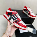AMIRI Red, White & Black Skeleton Low-Top Sneakers