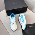 AMIRI White & Bright Blue Skeleton Low-Top Sneakers