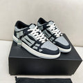 AMIRI Black & Grey Skeleton Low-Top Sneakers