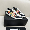 AMIRI Black & White Flame Skeleton Low-Top Sneakers