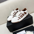 AMIRI White & Brown Skeleton Low-Top Sneakers