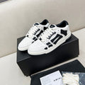 AMIRI White & Black Skeleton-Overlay Low-Top Sneakers