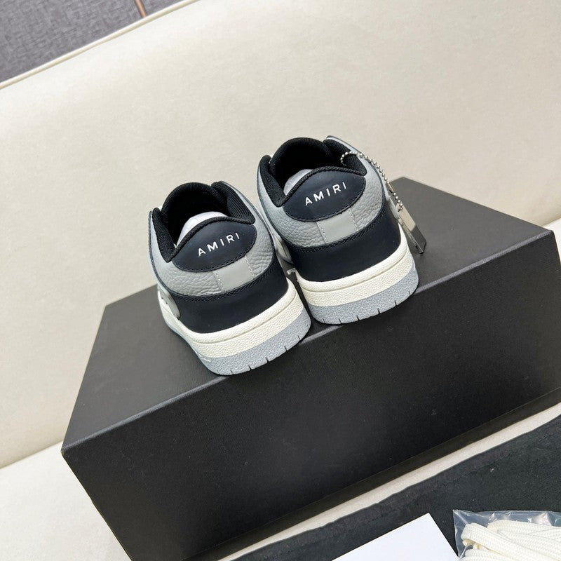 AMIRI Black & Grey Skeleton Low-Top Sneakers