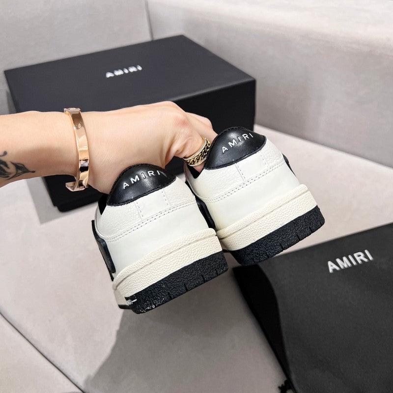 AMIRI White & Black Skeleton Low-Top Sneakers