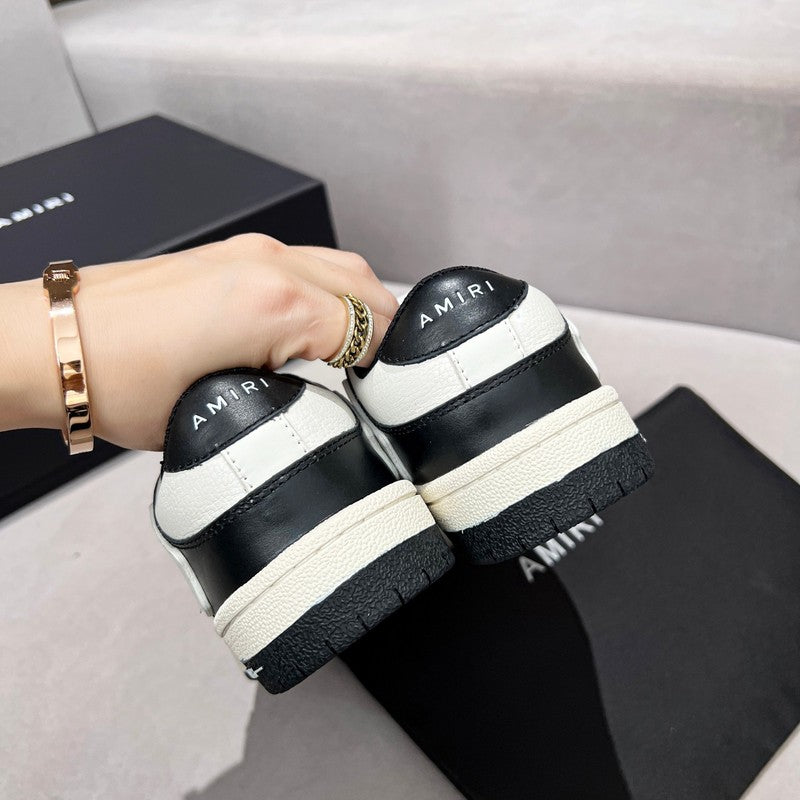 AMIRI Black & White Skeleton Low-Top Sneakers