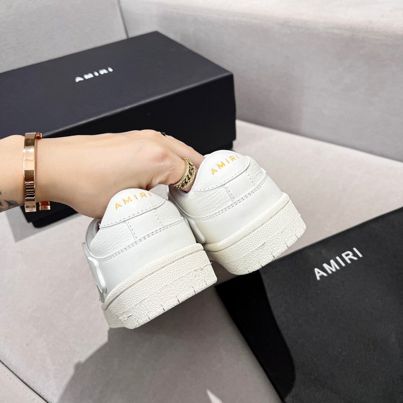 AMIRI White Tonal Skeleton Low-Top Sneakers