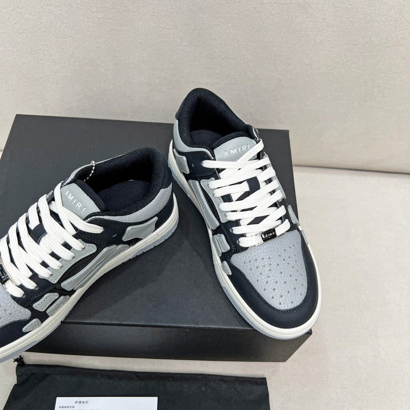 AMIRI Black & Grey Skeleton Low-Top Sneakers