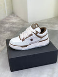 AMIRI White & Brown Low-Top Sneakers