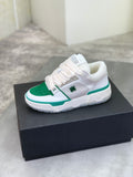 AMIRI White & Green Low-Top Sneakers
