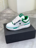 AMIRI White Low-Top Sneakers with Green Trim