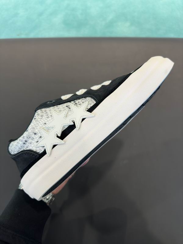 AMIRI Black & Silver Star Low-Top Sneakers