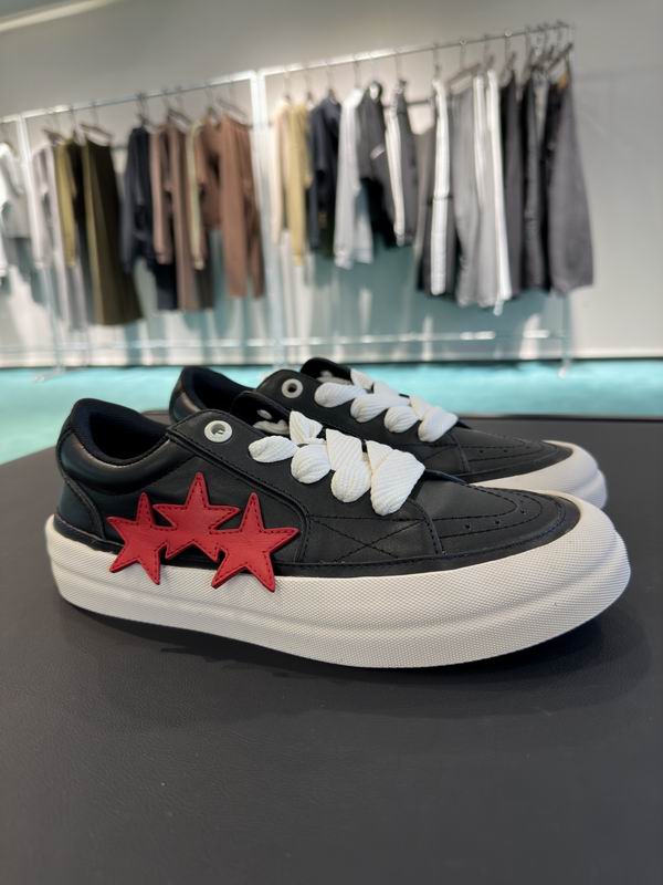 AMIRI Black Low-Top Sneakers with Red Stars