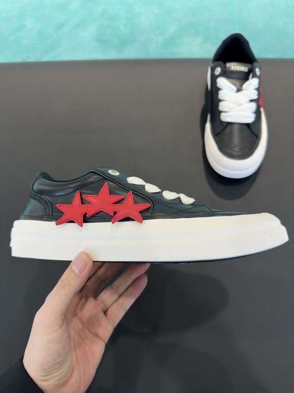 AMIRI Black Low-Top Sneakers with Red Stars