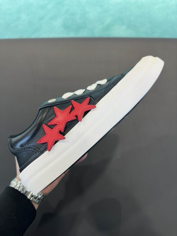 AMIRI Black Low-Top Sneakers with Red Stars