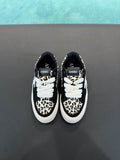 AMIRI Black Leopard Print Star Low-Top Sneakers