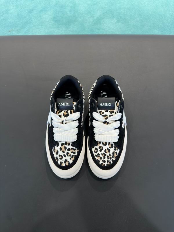 AMIRI Black Leopard Print Star Low-Top Sneakers