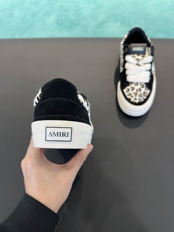 AMIRI Black Leopard Print Star Low-Top Sneakers