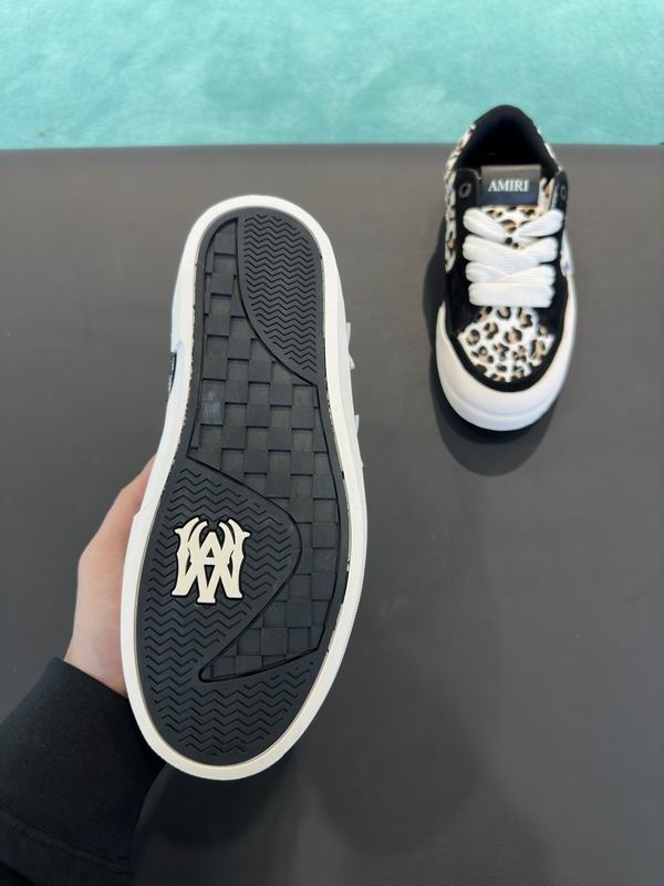 AMIRI Black Leopard Print Star Low-Top Sneakers