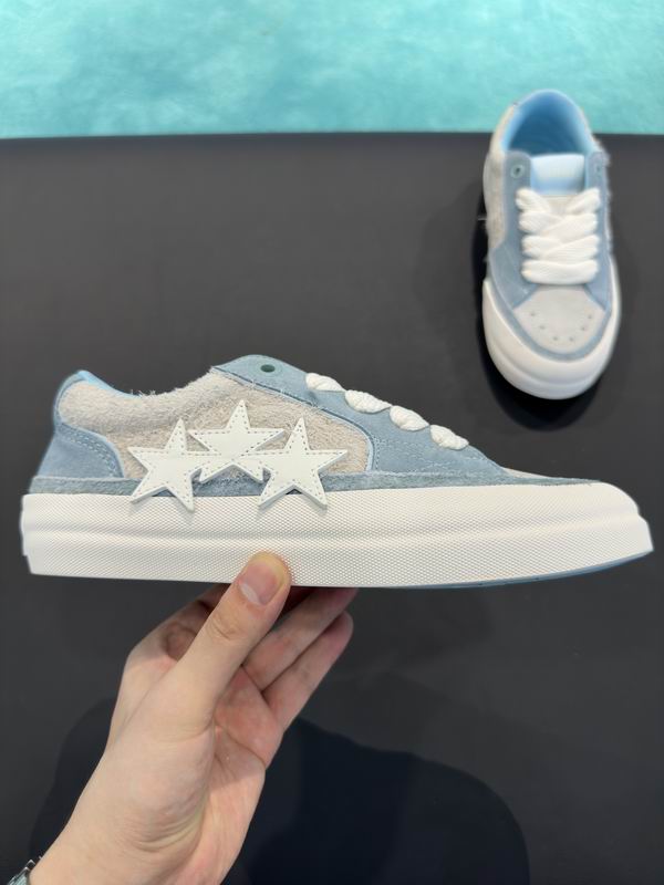 AMIRI Light Blue & Cream Star Low-Top Sneakers