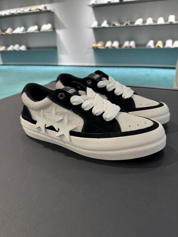 AMIRI Black & Cream Star Low-Top Sneakers