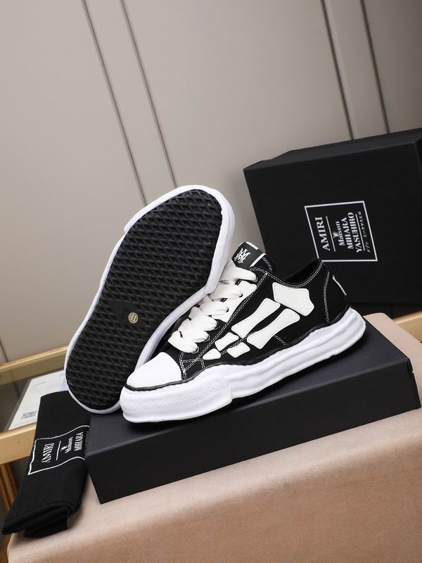 AMIRI Black & White Skeleton Low-Top Sneakers