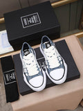 AMIRI Blue Denim-Look Skeleton Low-Top Sneakers