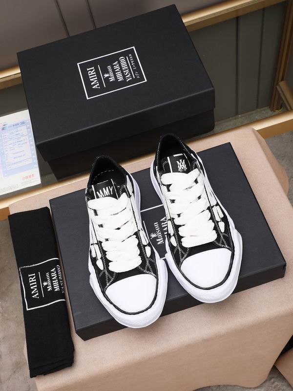 AMIRI Black & White Skeleton Low-Top Sneakers