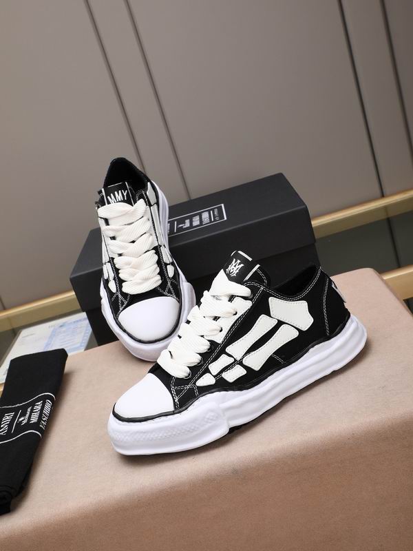 AMIRI Black & White Skeleton Low-Top Sneakers