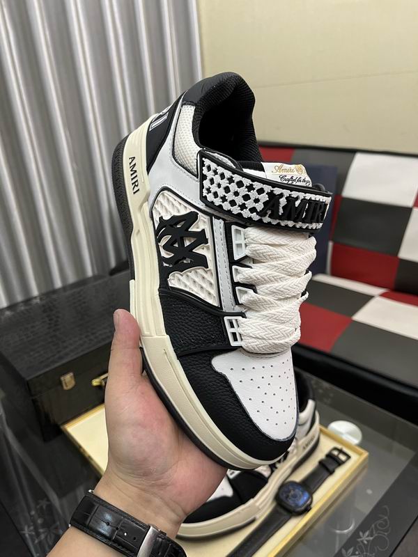 AMIRI Black & White Monogram Sneakers with Cream Sole