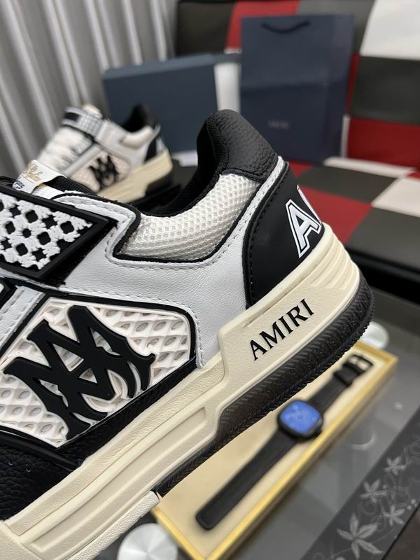 AMIRI Black & White Monogram Sneakers with Cream Sole