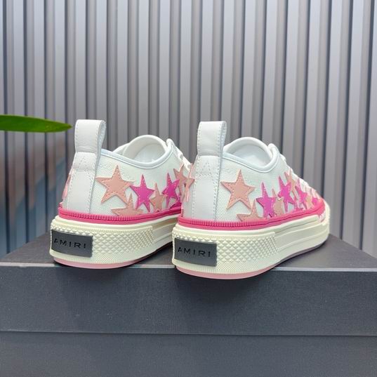 AMIRI White & Pink Star Low-Top Sneakers