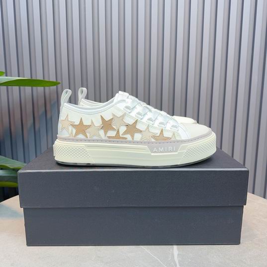 AMIRI White & Beige Star Low-Top Sneakers