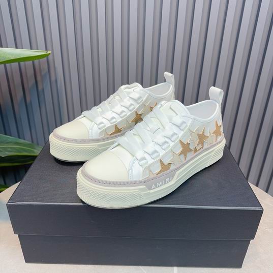 AMIRI White & Beige Star Low-Top Sneakers