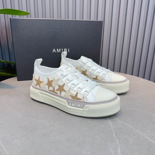 AMIRI White & Beige Star Low-Top Sneakers