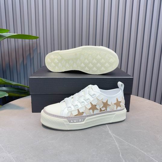 AMIRI White & Beige Star Low-Top Sneakers