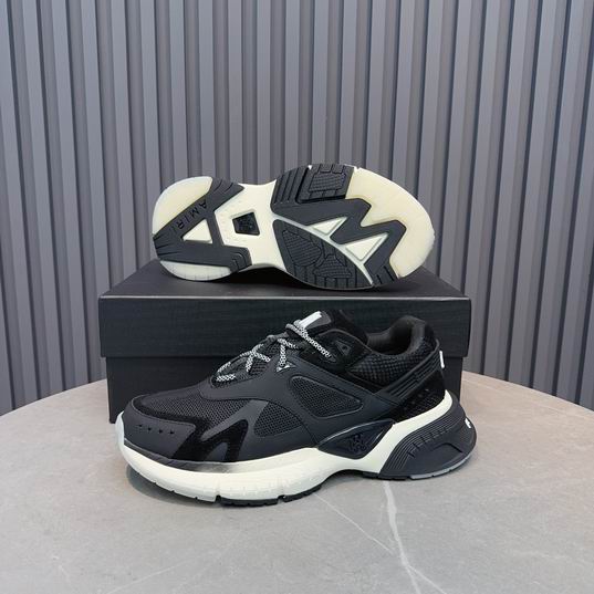 AMIRI Black Mesh Chunky Low-Top Sneakers